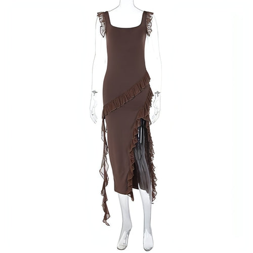 Dámske letné módne stringy lemované šaty